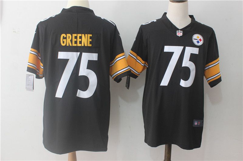 Men Pittsburgh Steelers 75 Greene Black Nike Vapor Untouchable Limited NFL Jerseys